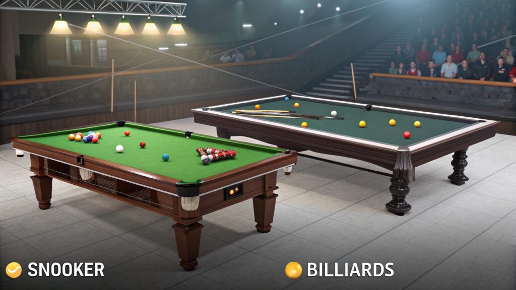 Snooker and Billiards Difference