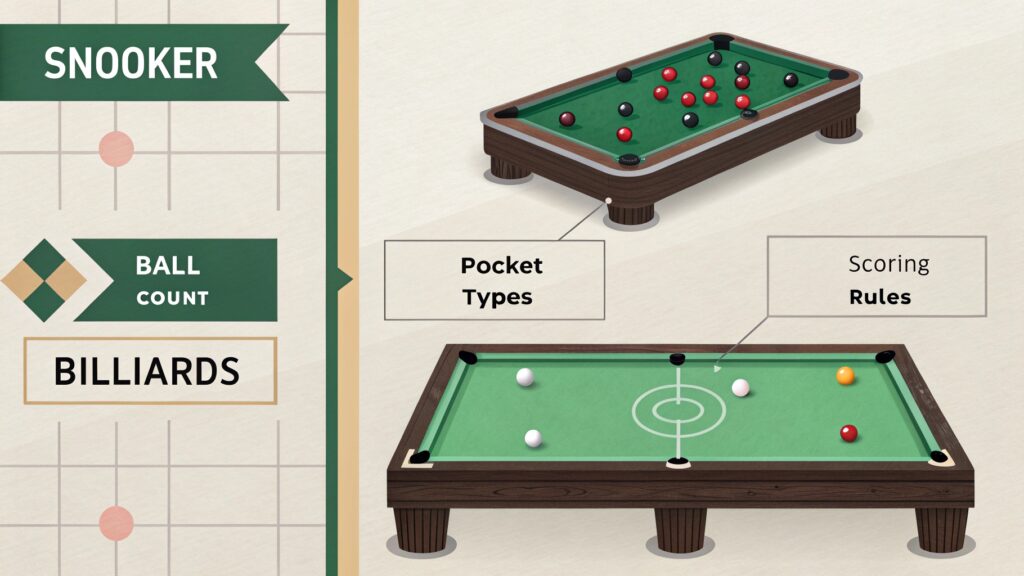 Snooker and Billiards Difference